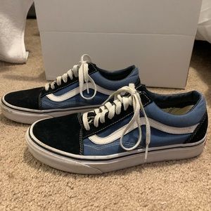 VANS Old Skool Shoes Blue/Blue, Unisex womens size 9 / mens size 7.5